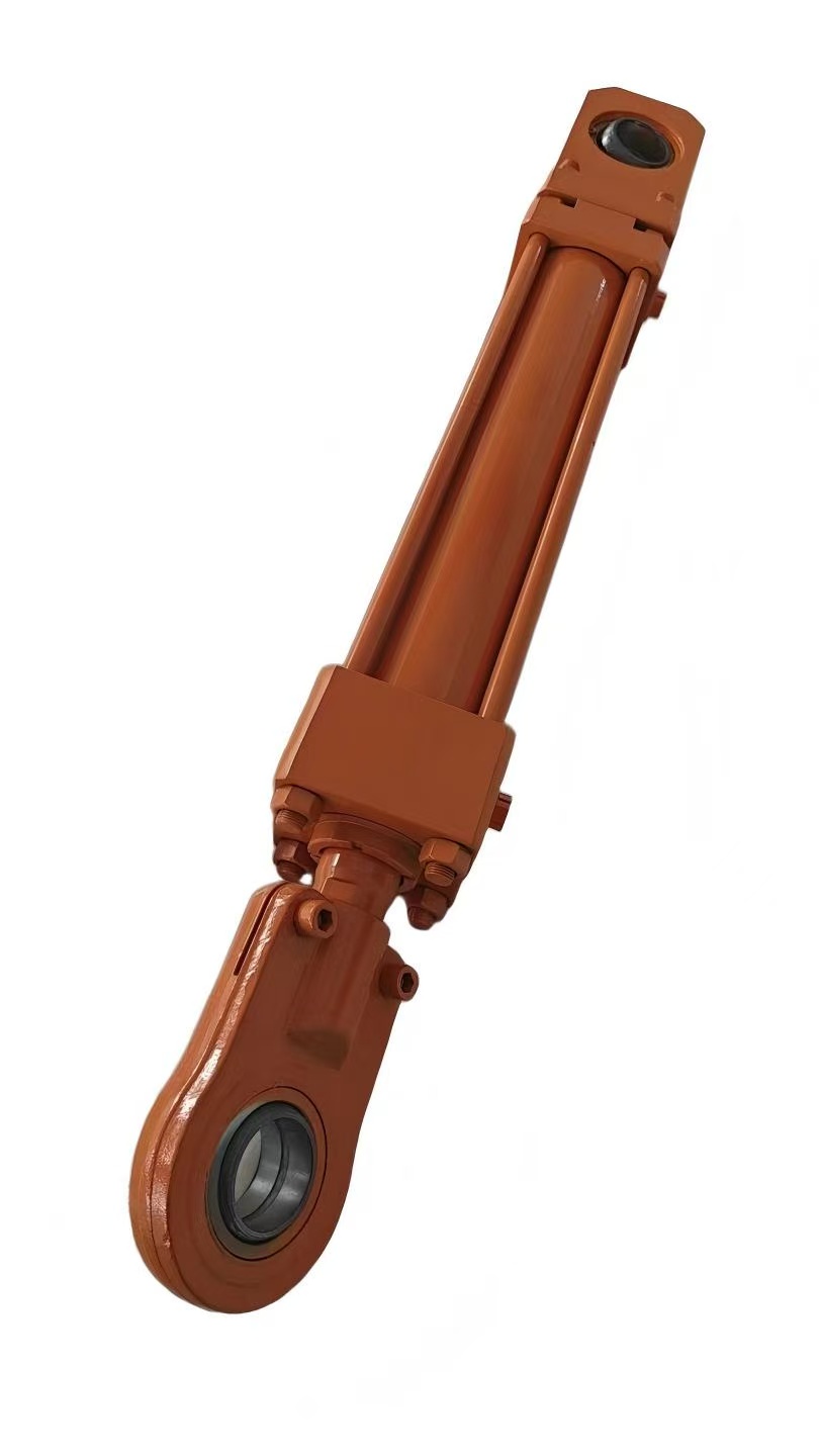 technician disassembling a hydraulic cylinder for repair
